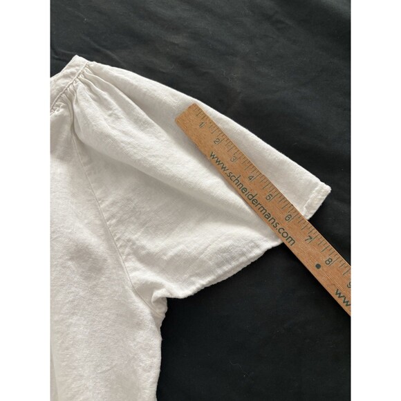 4Our Dreamers Linen Blend Dress Size XL White Henley Cottagecore Beach Lounge - Picture 13 of 16